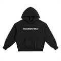 Black hoodie with gold Arabic text on a white background